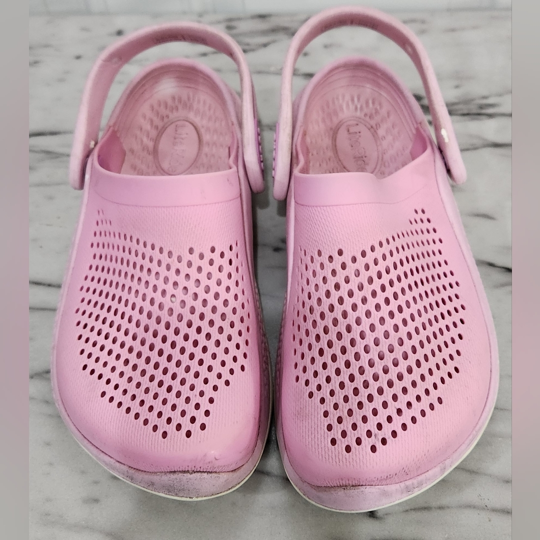 Crocs Literide Pink White Kid's Shoes Size 2